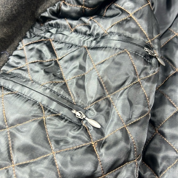 Jos A Bank Men’s Large Wool Tweed Coat Brown Black Button/Zip Pockets Luxury - Picture 7 of 13